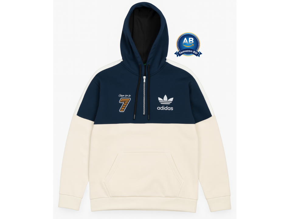 Premium Colour-Block  Hoodies Brown Edition & Nevi Blue