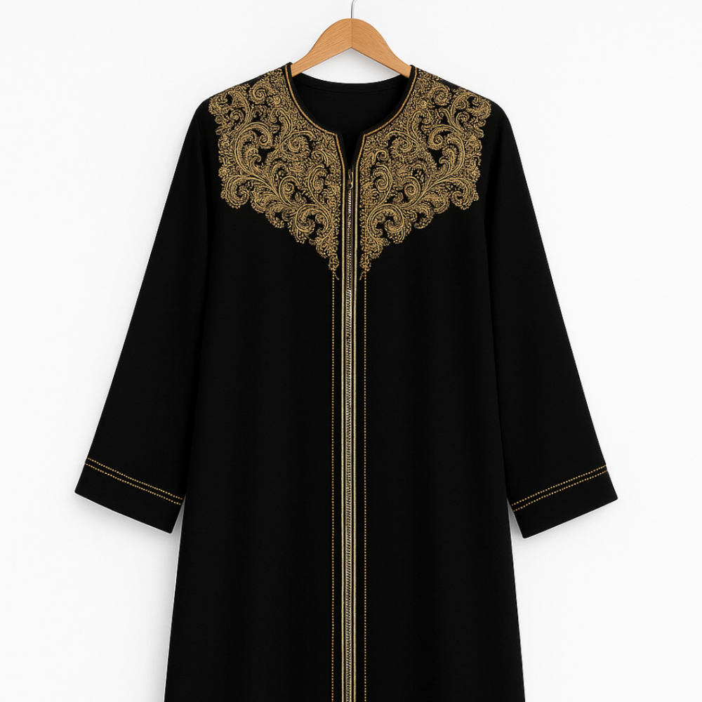Dubai Golden Embroidered Abaya