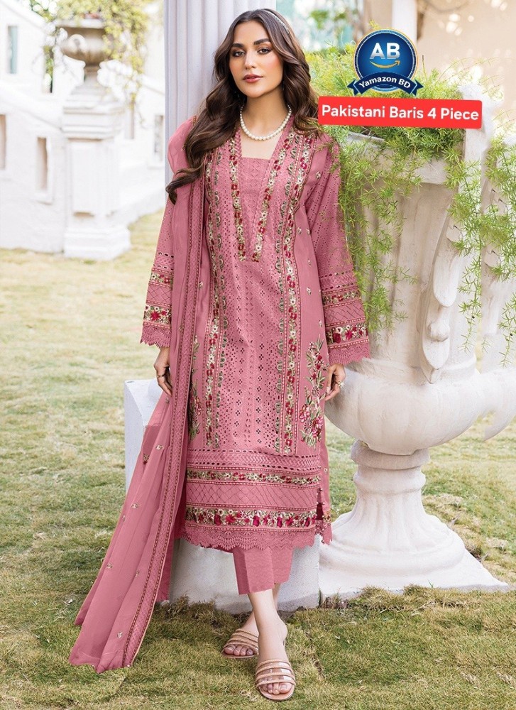 Pakistani Baris 4 Piece - Premium Embroidered Dress For Women