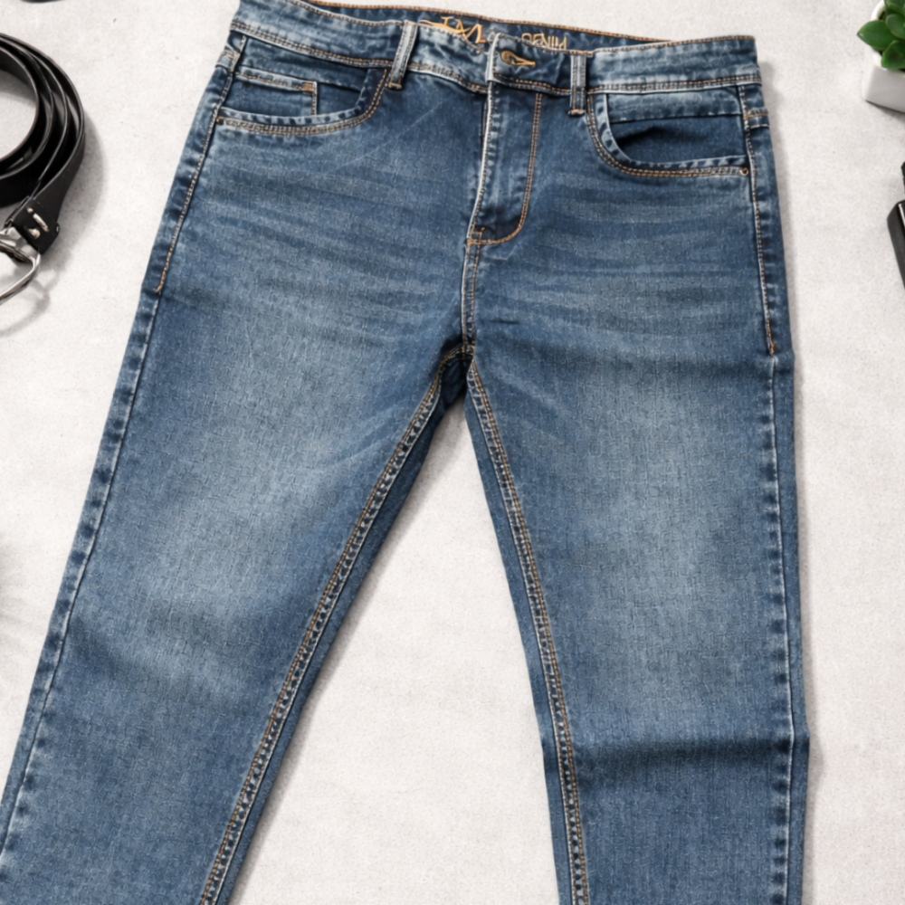 TM Premium Denim Jeans Collection (Classic Blue Regular Fit & Light Blue Ripped Slim Fit)